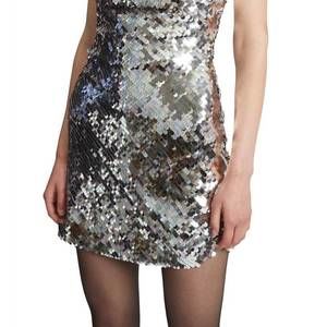 slim fit dress slacks Rent Bardot Abigail Sequin Black Dress main image 1